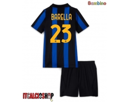 Inter Milan Nicolo Barella #23 Prima Maglia Bambino 2026-27 Manica Corta (+ Pantaloni corti)
